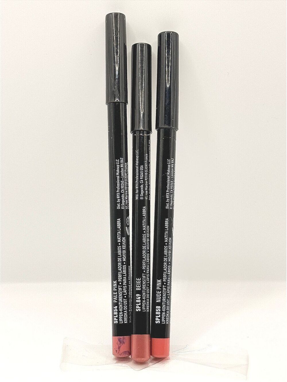 NYX Lip Liner Bundle: Pale Pink, Beige, Nude Pink